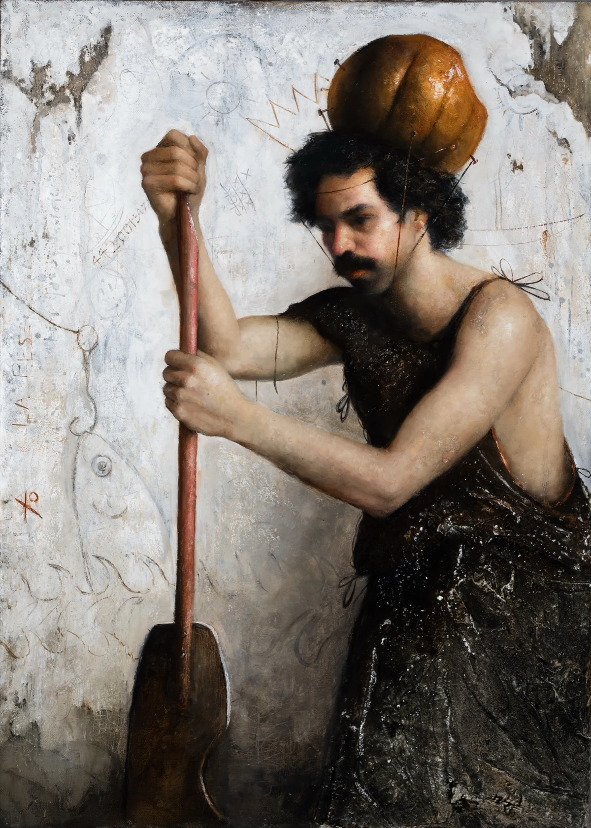 Aquel Que Rema Sin Mar, 2025, Oil on linen, Raúl Campos