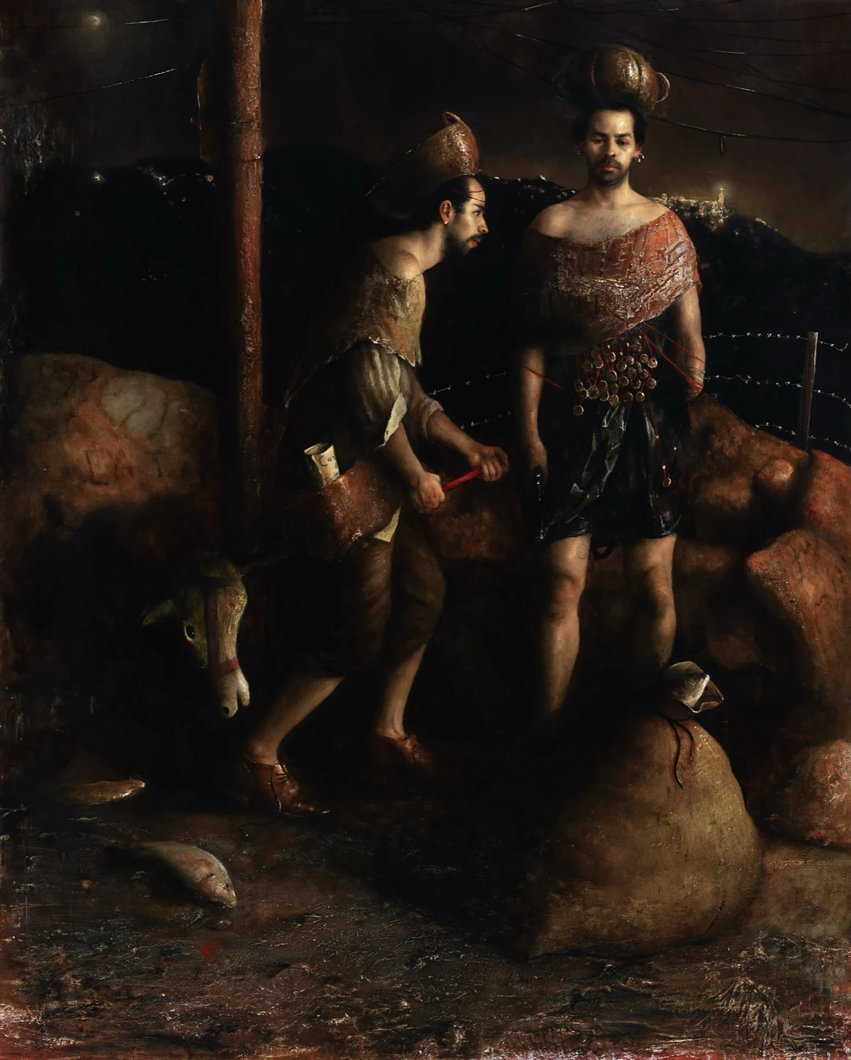 El Mensaje, 2023. Huile sur toile. Raúl Campos.